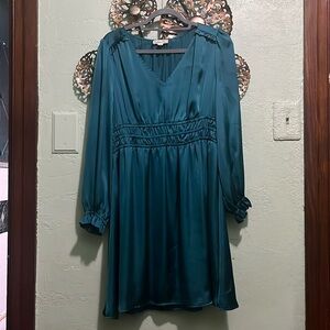 Faux Satin Dress